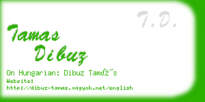 tamas dibuz business card